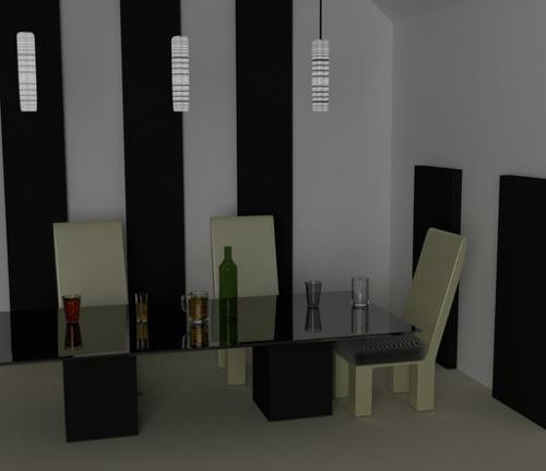 Minimalist dining room preview image